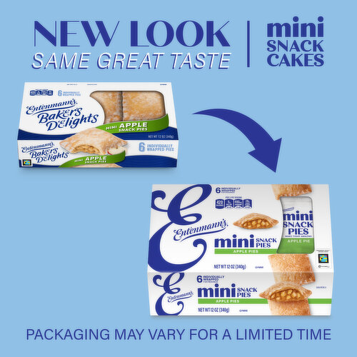 Entenmann's Apple Mini Snack Pies, 6 packs, 12 oz
