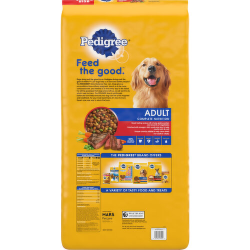 Pedigree Food for Dogs, Grilled Steak & Vegetable Flavor, Adult, Value Size