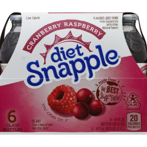 Snapple Juice Drink, Cranberry Raspberry, Diet