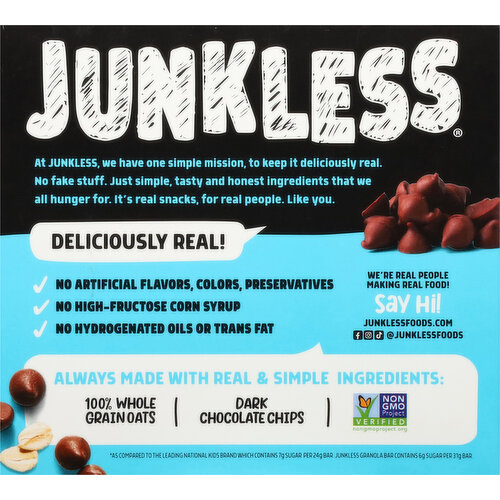 Junkless Chewy Chocolate Chip Granola Bars
