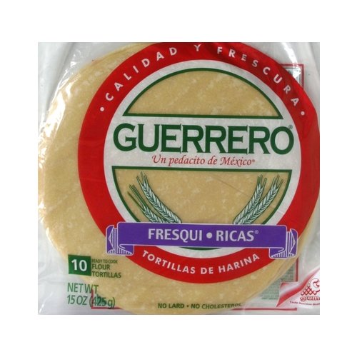 Guerrero Uncooked Soft Taco Flour Tortillas 10 ct