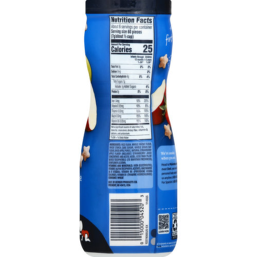 Gerber Cereal Snack, Puffs, Strawberry Apple