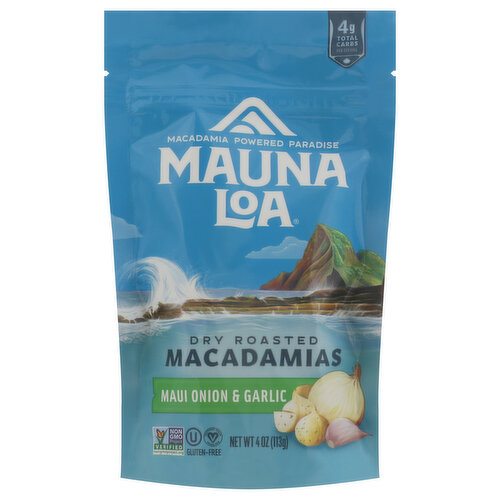 Mauna Loa Macadamias, Maui Onion & Garlic, Dry Roasted