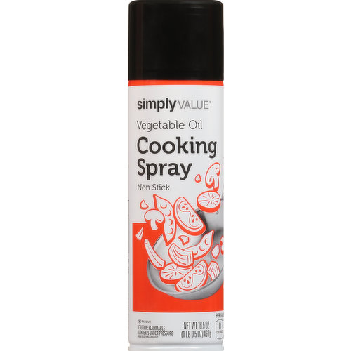 Simply Value Cooking Spray, Vegetable Oil