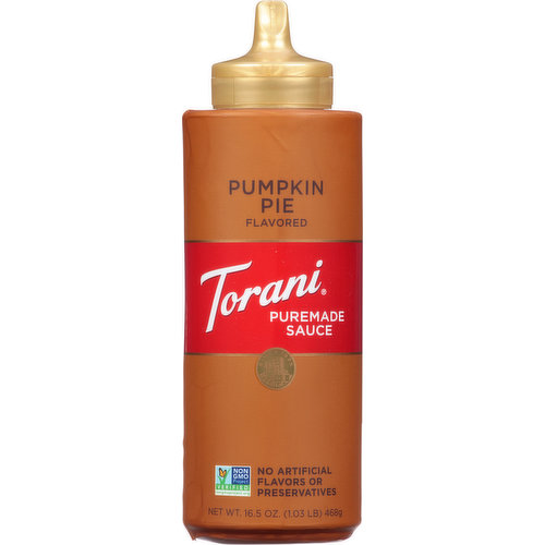 Torani Puremade Sauce, Pumpkin Pie Flavored