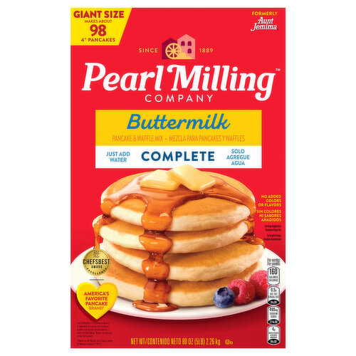 Pearl Milling Company Pancake & Waffle Mix, Buttermilk, Complete
