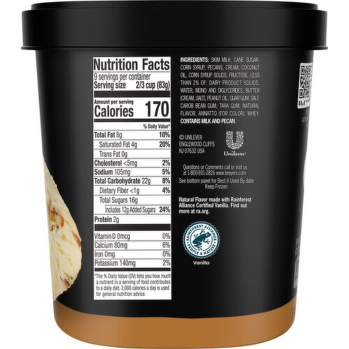 Breyers Butter Pecan Frozen Dairy Dessert