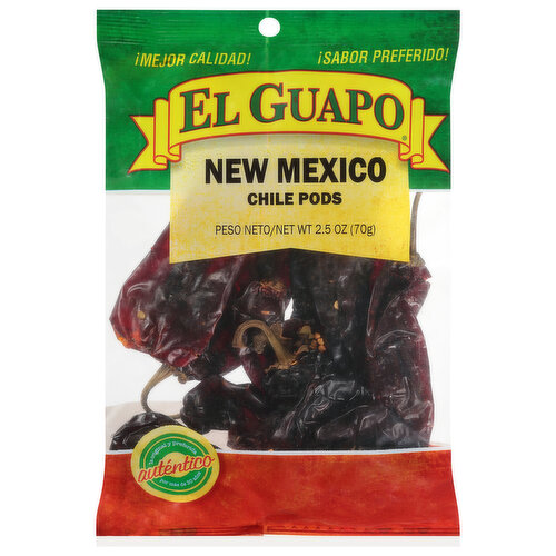 El Guapo Whole New Mexico Chili Pods (Chile Nuevo Mexico Entero)