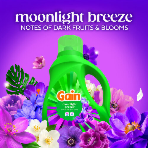 Gain Gain Liquid Laundry Detergent, Now with Odor Defense, Moonlight Breeze Scent, 81 fl oz, 61 Loads Image 4 of 6