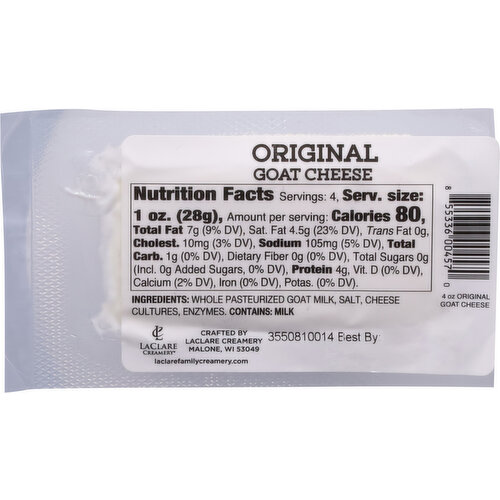 LaClare Family Creamery Goat Cheese, Original