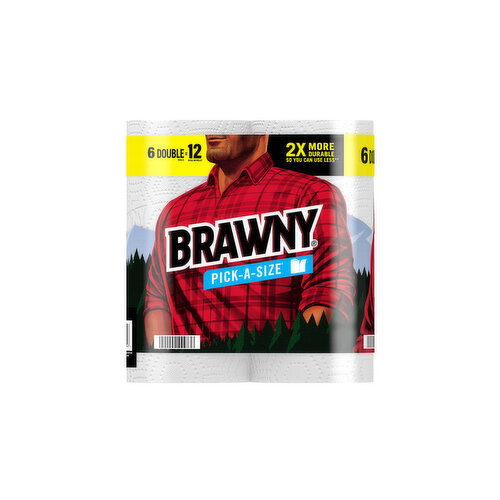 BRAWNY Paper Towels, Pick-A-Size, 2-Ply
