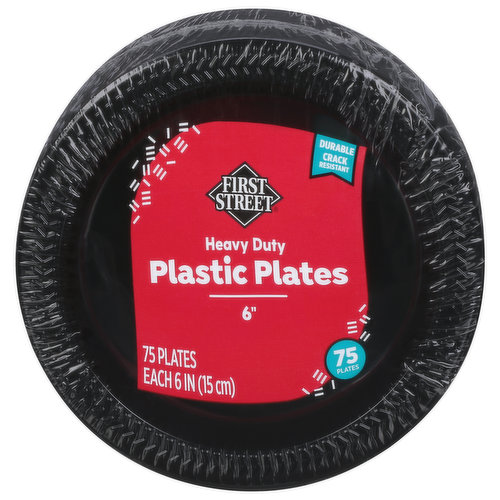 First Street Plates, Plastic, Heavy Duty