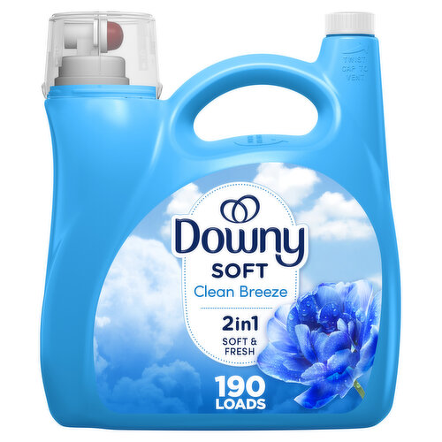 Downy Fabric Softener Liquid, Clean Breeze Scent, 140 fl oz