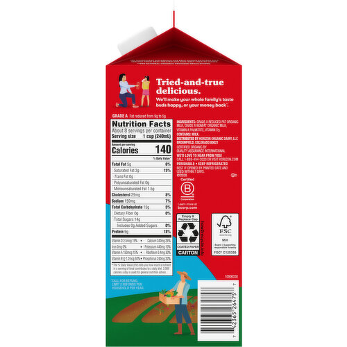 Horizon Organic Organic Reduced Fat Milk