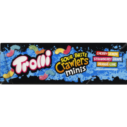 Trolli Gummi Candy, Sour Brite Crawlers, Minis