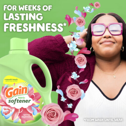 Gain Liquid Fabric Softener, Spring Daydream Scent, 136 Loads