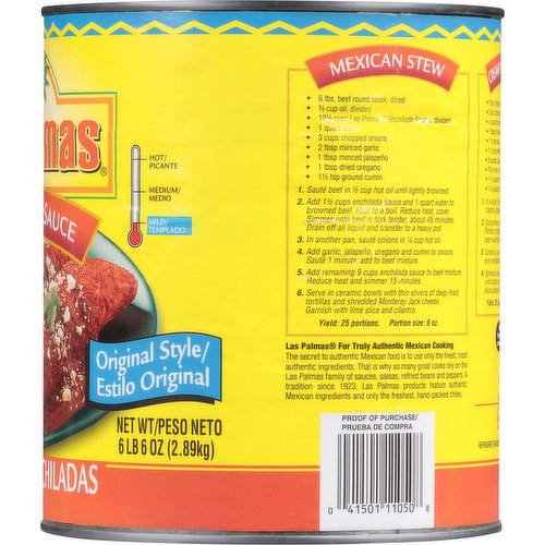 Las Palmas Enchilada Sauce, Original Style