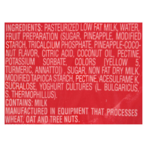 Yoplait Smoothie, Pina Colada, 4 Pack