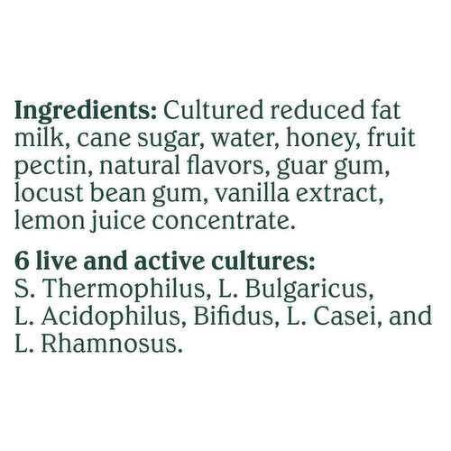 Chobani Yogurt, Greek, Reduced Fat, Honey Vanilla, Blended