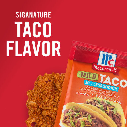 McCormick 30% Less Sodium Mild Taco Seasoning Mix