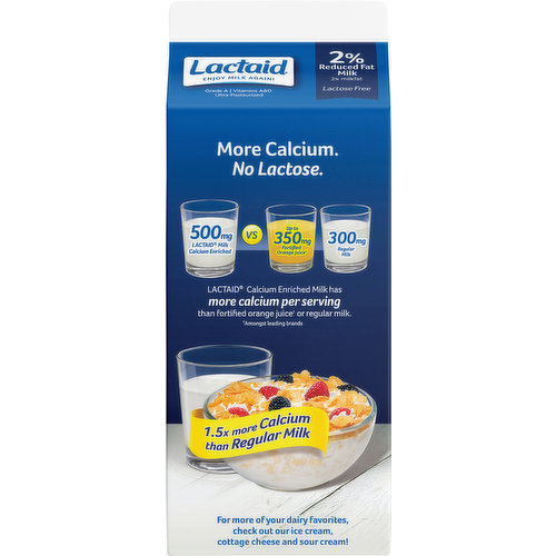 Lactaid Milk, 2% Reduced Fat, Lactose Free, Calcium Enriched