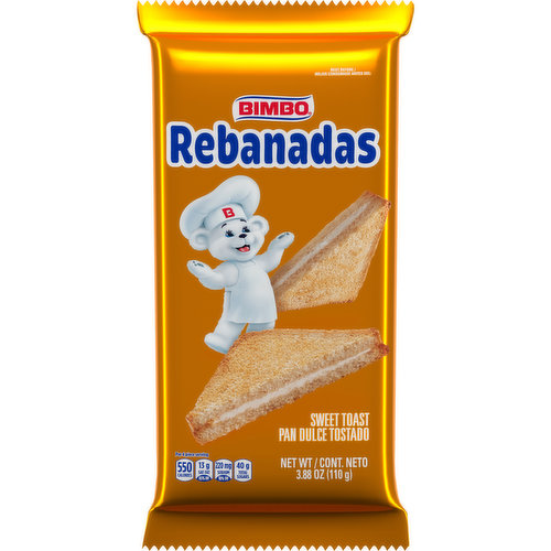 Bimbo Bimbo Rebanadas Toast with Sweet Cream, Twin Pack, 3.88 Ounces Package