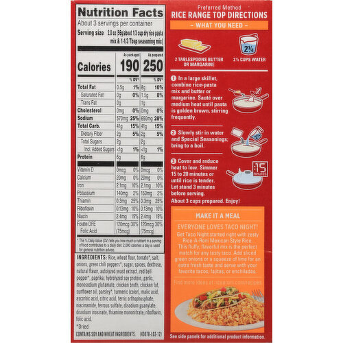 Rice A Roni Rice A Roni Rice Pasta Mexican Style 6.4 Oz