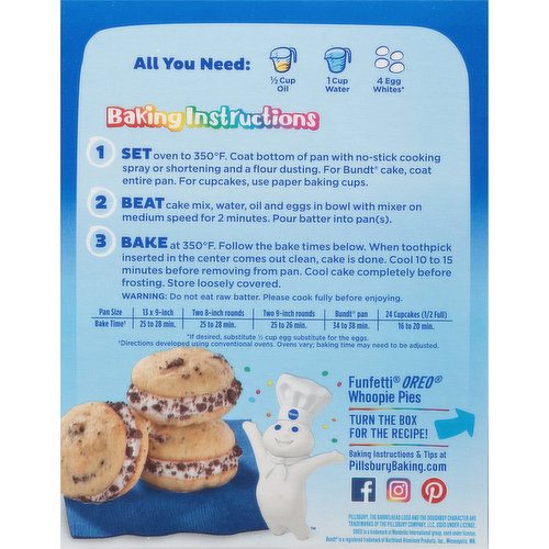 Pillsbury Funfetti Cupcake & Cake Mix Aqua Blue | Cake & Cupcake Mix |  Dixie Dandy IGA