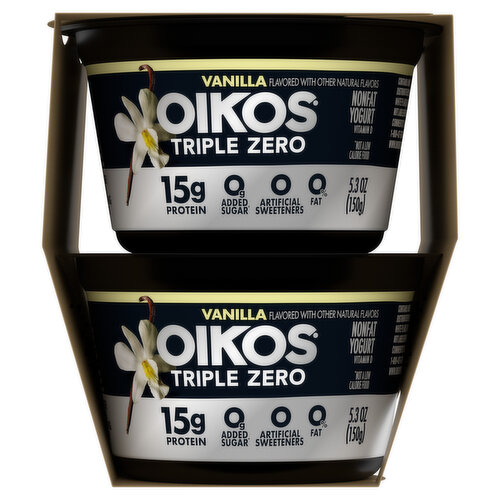 Oikos Triple Zero Nonfat Greek Blended Vanilla Yogurt