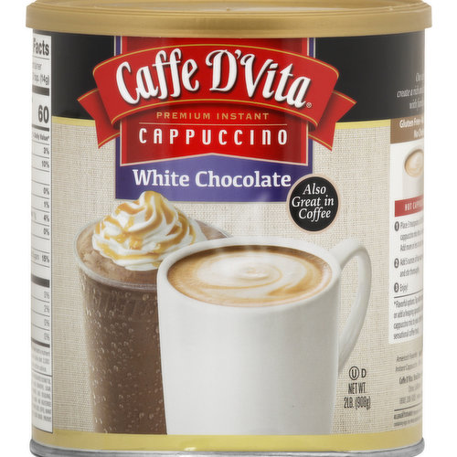 Caffe D Vita Cappuccino, White Chocolate, Premium Instant