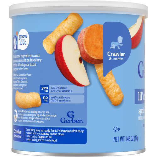 Gerber Crawler (8+ Months) Baked Grain Snack Apple Sweet Potato Lil' Crunchies