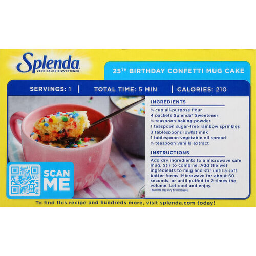 Splenda Sweetener, Zero Calorie