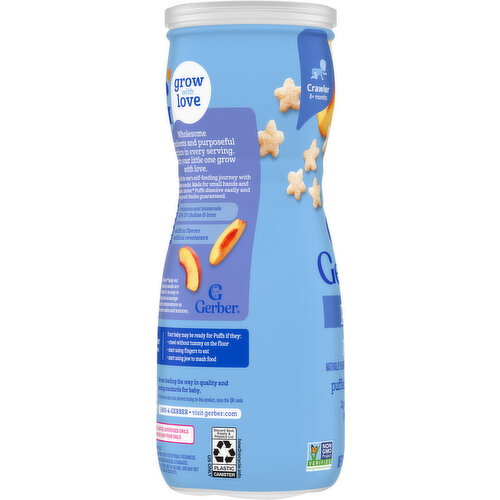 Gerber Crawler (8+ Months) Puffed Grain Snack Peach Puffs
