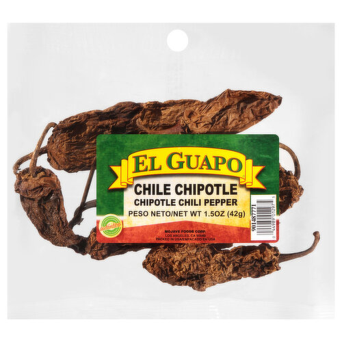 El Guapo Whole Chipotle Chili Pepper Pods (Chile Chipotle Entero)
