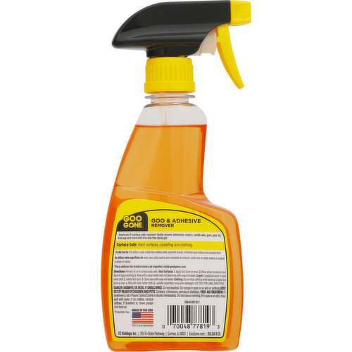 Goo Gone Goo & Adhesive Remover, Citrus Power, Spray Gel