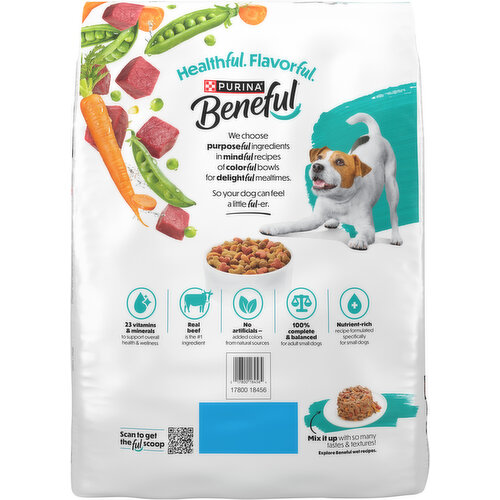 Beneful Dog Food, with Farm-Raised Beef, Small Dogs, Adult
