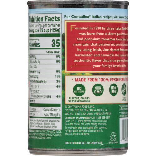 Contadina Diced Roma Tomatoes with Basil, Garlic & Oregano