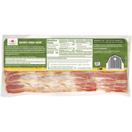 Applegate Naturals Hickory Smoked Uncured Sunday Bacon