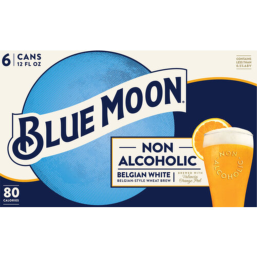 Blue Moon Beer, Non-Alcoholic, Belgium White