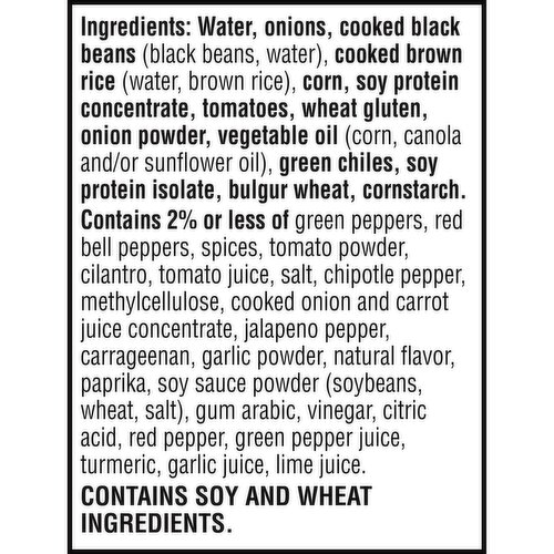 MorningStar Farms Veggie Burgers, Chipotle Black Bean