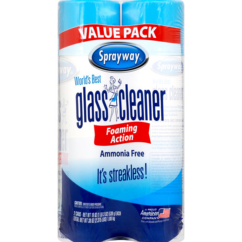 Sprayway Glass Cleaner, Foaming Action, Value Pack