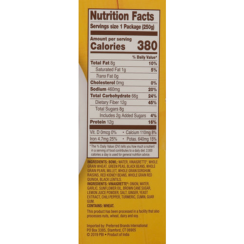 Tasty Bite Protein Bowl, Indian Style, Mild