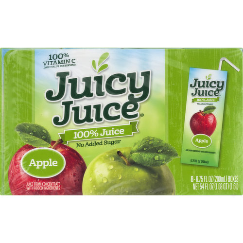 Juicy Juice 100% Juice, Apple, 8 Pack