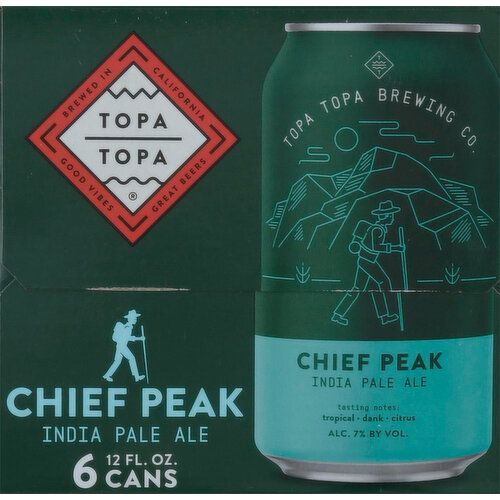 Topa Topa Brewing Co. Beer, India Pale Ale, Chief Peak