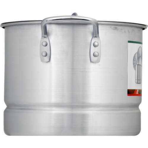 Sazon Stock Pot, with Steamer, Aluminum, 12 Quart