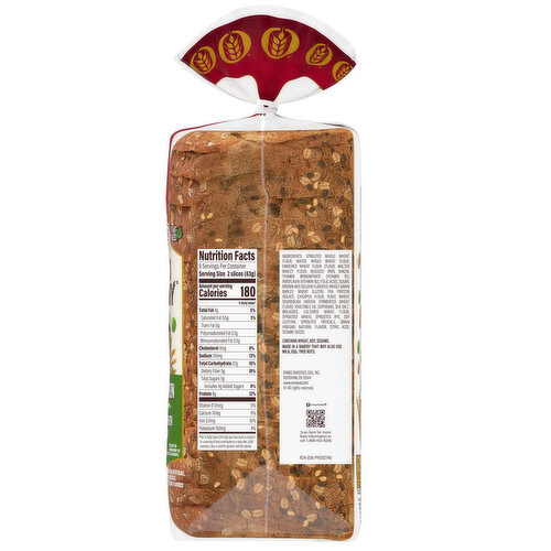 Oroweat Plant Protein Whole Grains Pre-sliced Bread, 20 oz