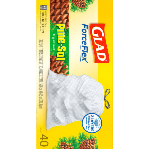 Glad Drawstring Bags, Tall Kitchen, Original Scent