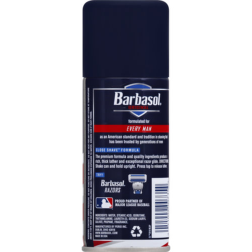 Barbasol Shaving Cream, Thick & Rich, Original