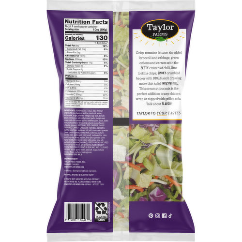 Taylor Farms BBQ Ranch Chopped Salad Kit