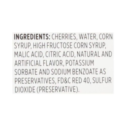 First Street Cherries, with Stems, Maraschino